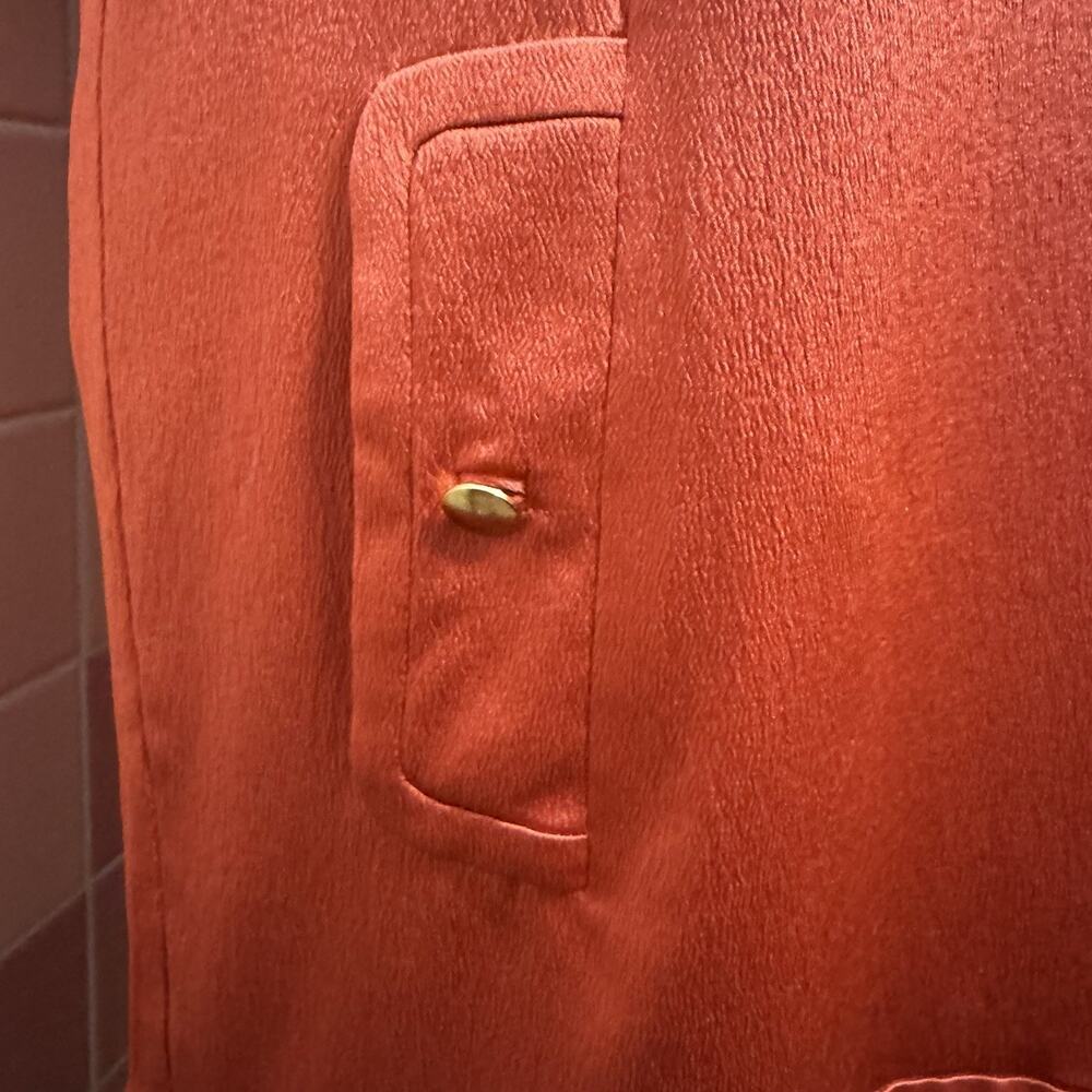 Diane Von Furstenberg Dress 4 Silk Shift Dress FLAW Read Salmon Pink Office Chic - Picture 4 of 12